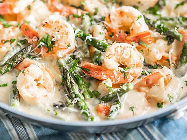 Keto Shrimp, Broccoli, & Alfredo
