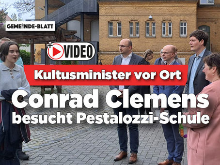 Kultusminister Conrad Clemens besucht Pestalozzischule