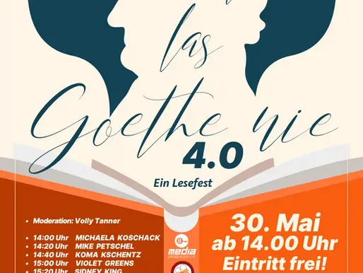 Lesefest »Hier las Goethe nie« am 30. Mai