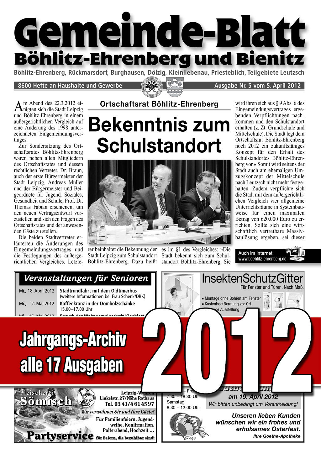 Gemeinde-Blatt Jahrgangs-Archiv 2012