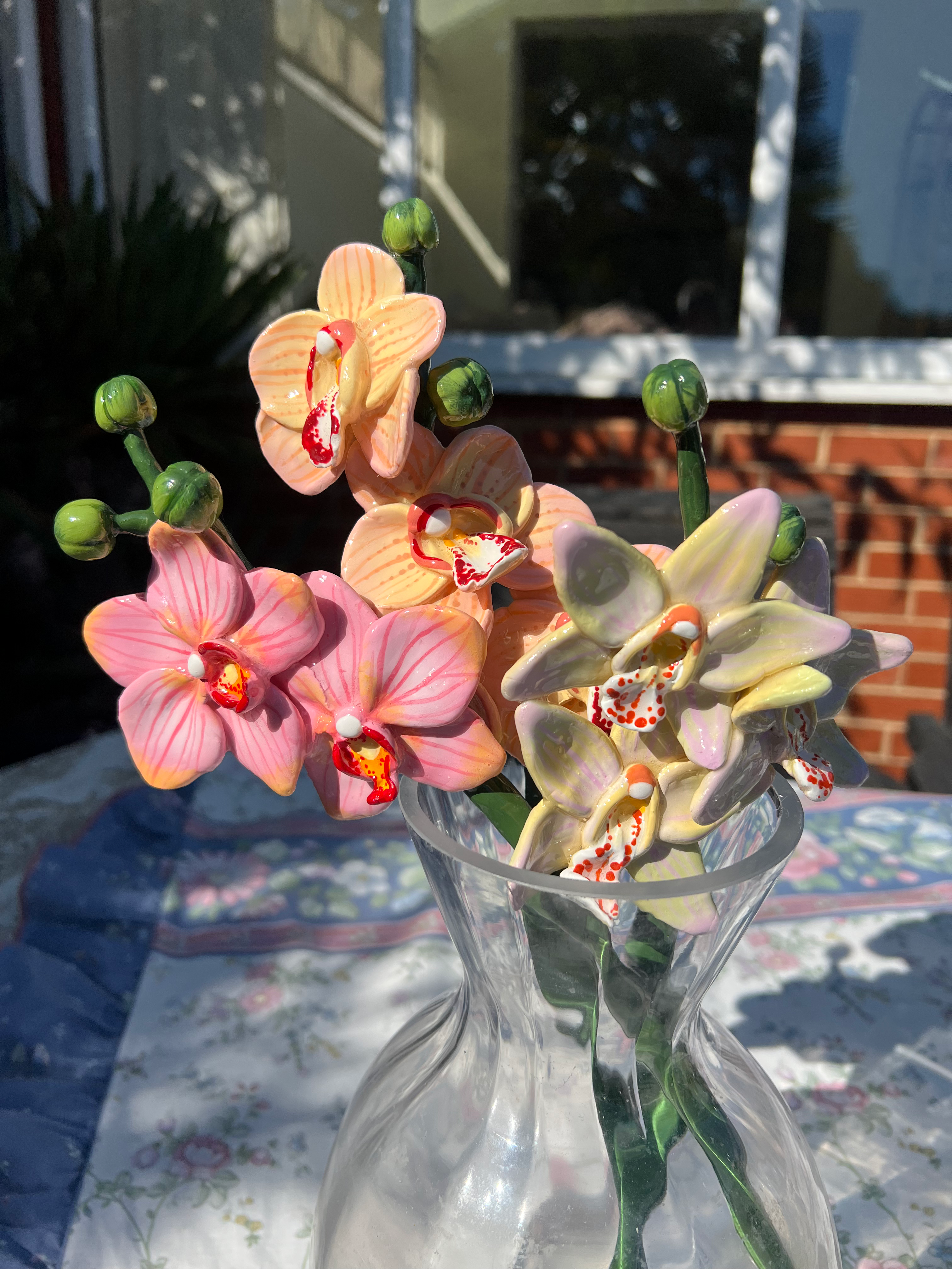 Peach Orchid bunch