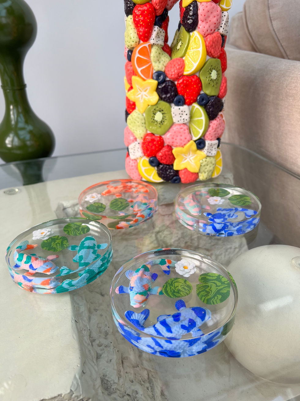 Thumbnail: Koi Pond Coaster set of 4