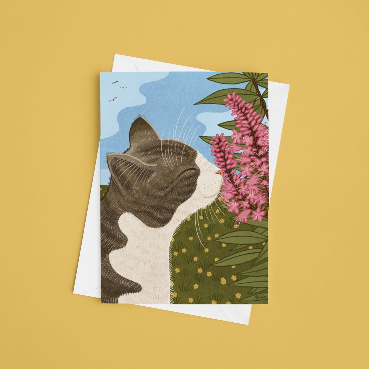 Hebe Cat greeting card