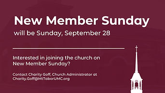 New Member Sunday