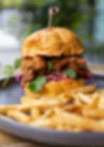 Southern fried chicken burger