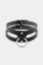 Collier Deux Brins en Cuir Noir Unisexe