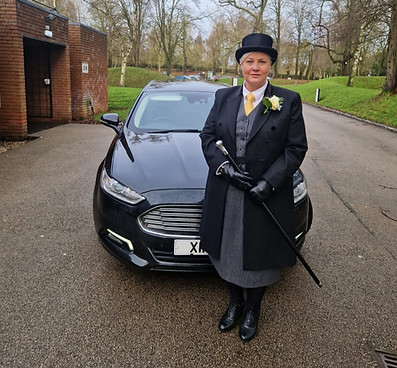 Helen and hearse