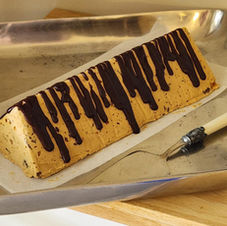 Choc, coffee and honeycomb icecream triangle cake