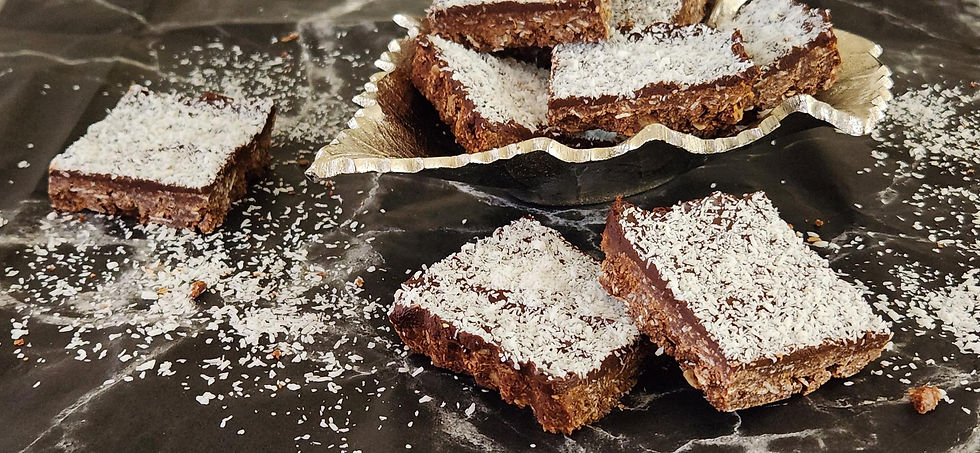 Dark Choc Coconut Slice