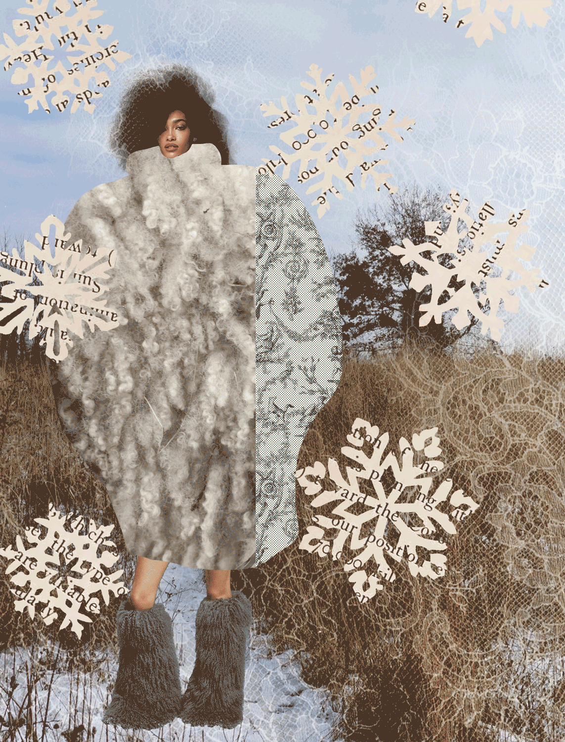 Winter Hike- Digital Collage
