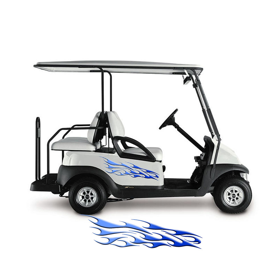 Thumbnail: Golf Cart Decals Flames 1 pair 2 color UGX716