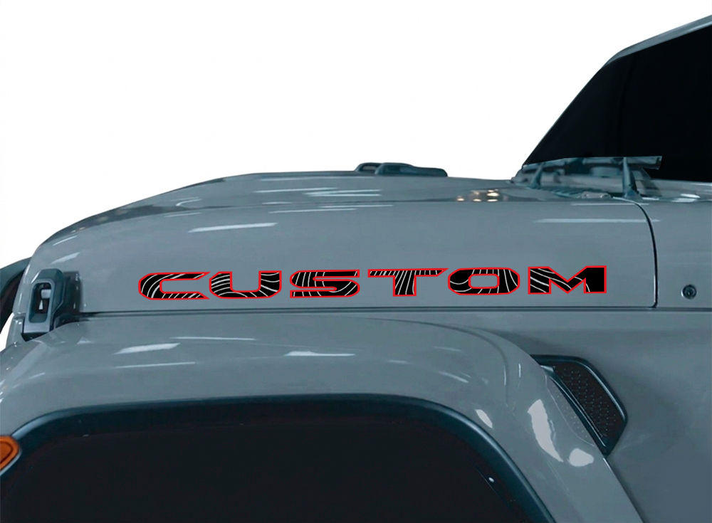 Topographical jeep name decals
