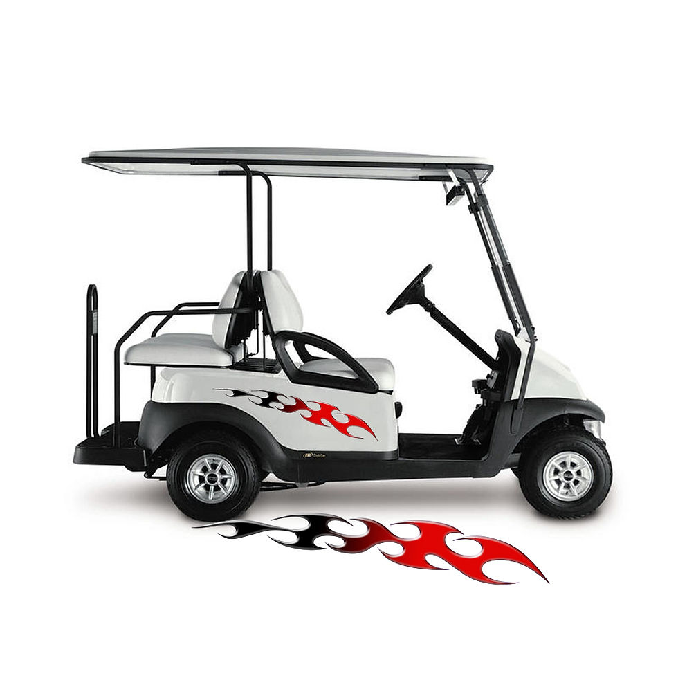 Thumbnail: Golf Cart Decals Flames 1 pair 2 color UGX768