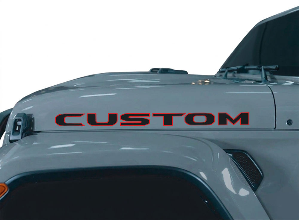 Jeep name hood decals