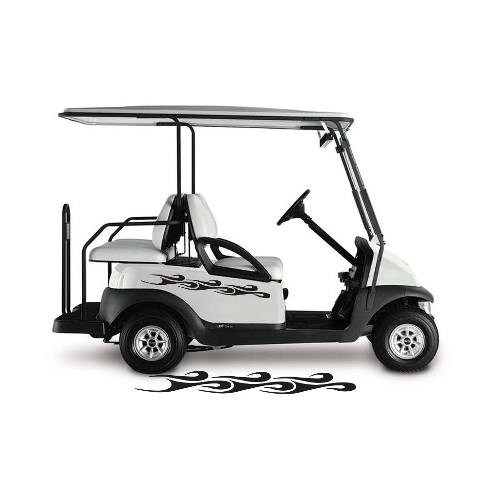 Golf Cart Flame Decals