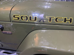 Black with yellow hood decal