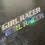 Thumbnail: GIRL RACER Motorcycle Stickers Car Window Bumper Mirror Decal 2 PC
