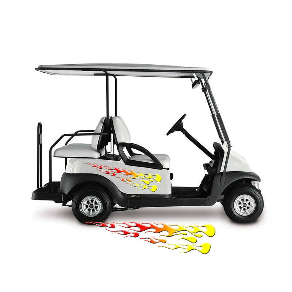 Thumbnail: Golf Cart Decals Side Graphics 1 pair 2 color Flames UGX1234