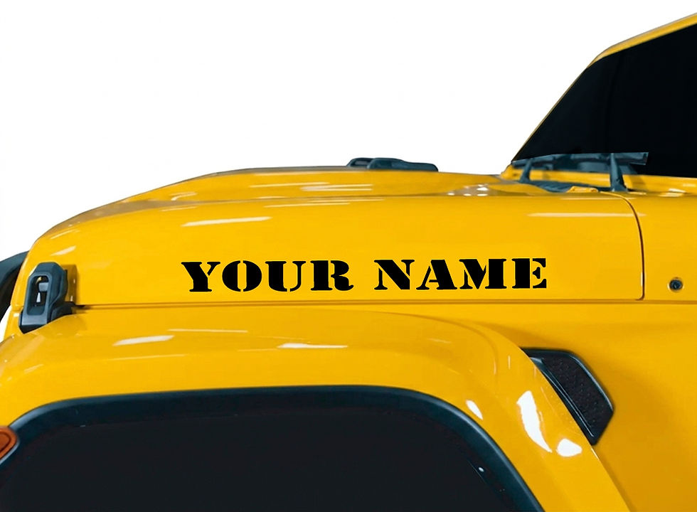 Jeep Name Hood Decal