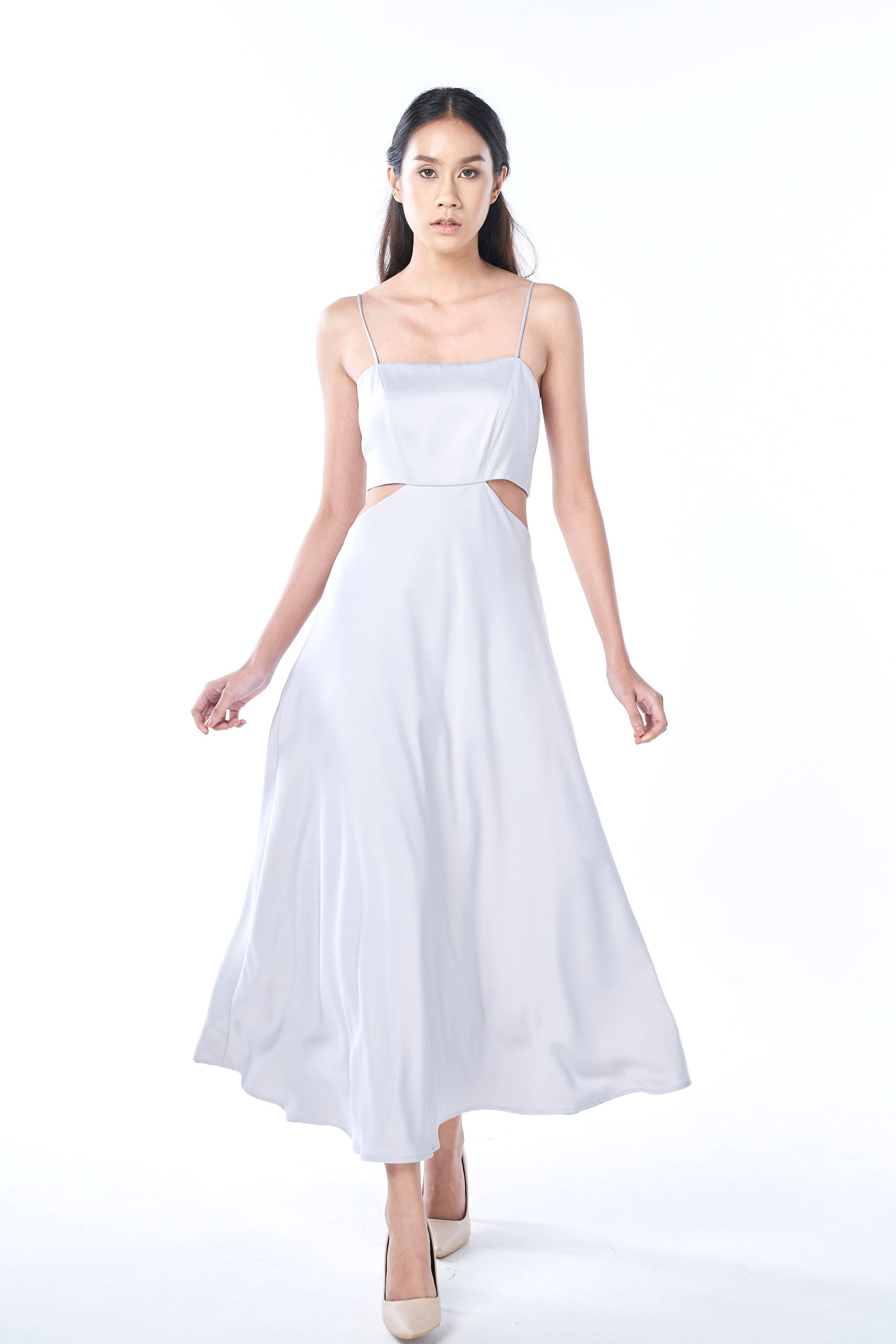 Gray Salvo-Cut out Dress