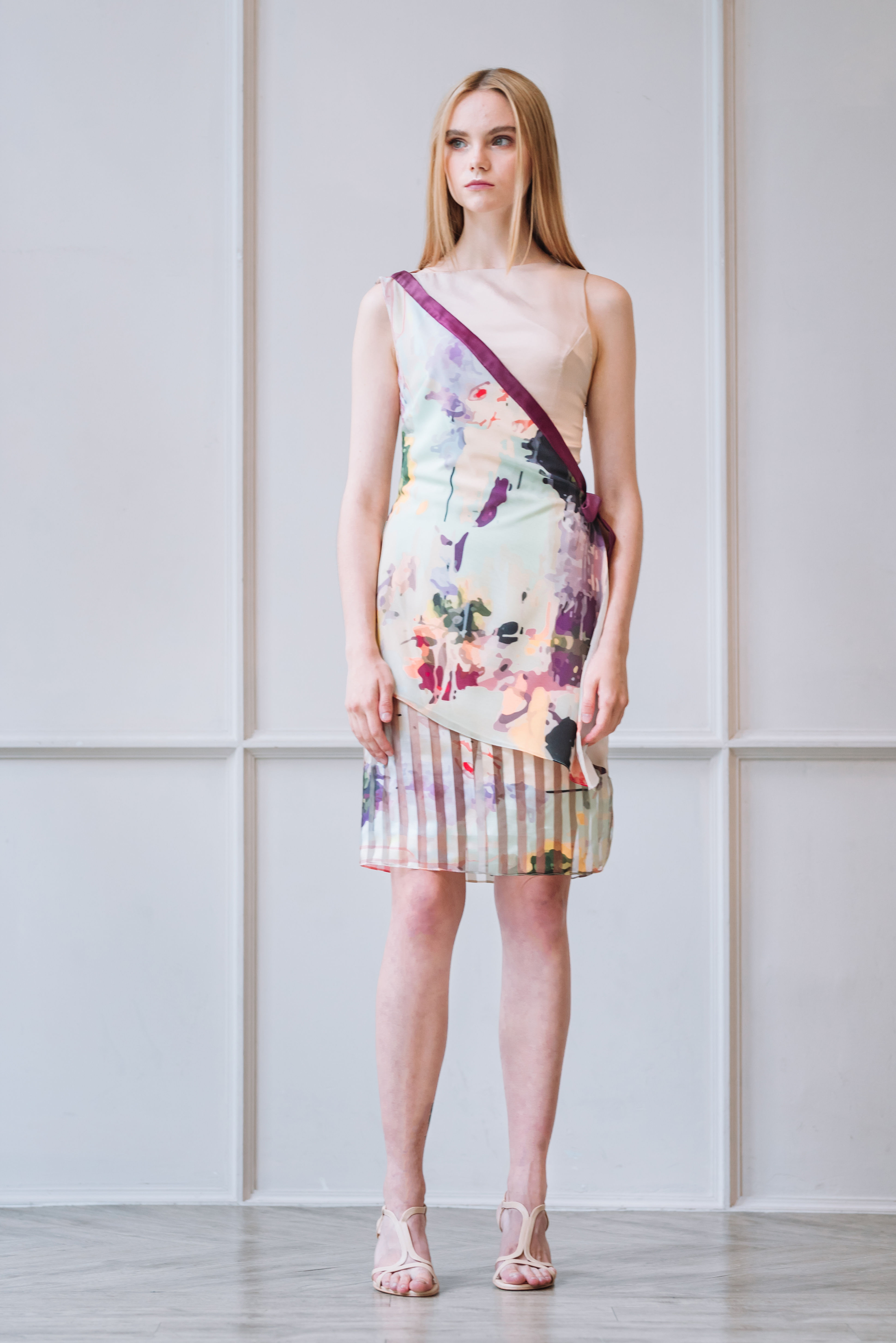 Petticoat wrap chiffon dress set