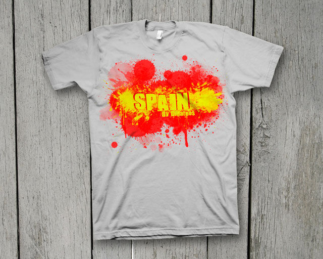 Spain is full of colors white shirt