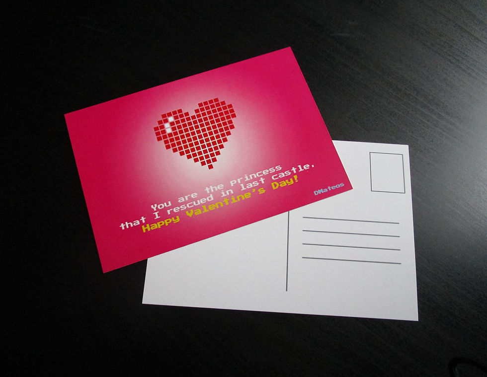 "Geek Valentine's Day" Postcard
