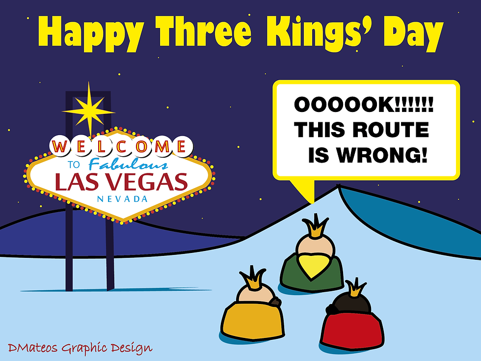 3 Kings Day Cartoon Design English