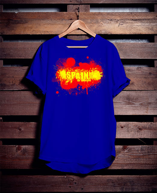 Spain is full of colors blue shirt