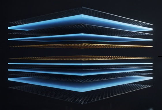 Схематичное изображение misfit‑материала графен - кремний