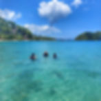 Rescue Diver trainees practicing lost diver in Bacuit Bay, Palawan