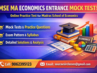 MSE MA Economics Entrance Mock Test  | Online Practice Test for Madras School of Economics MA Economics Admission Exam