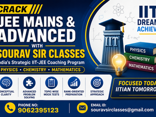 Crack JEE Mains & Advanced with Sourav Sir Classes | India’s Strategic IIT-JEE Coaching Program for Physics, Chemistry & Mathematics with Conceptual Clarity, Advanced Problem Solving, Mock Tests & Ran