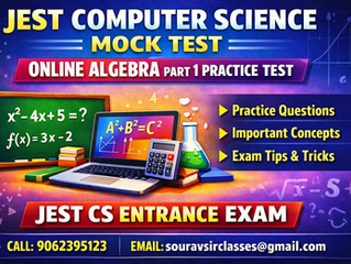 JEST Computer Science Mock Test | Online Algebra Part 1 Practice Test for JEST CS Entrance Exam