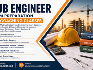 Sub Engineer Exam Preparation MP Coaching Classes | Complete Madhya Pradesh Sub Engineering Exam Coaching for Civil, Mechanical & Electrical Engineering Aspirants with Structured Curriculum