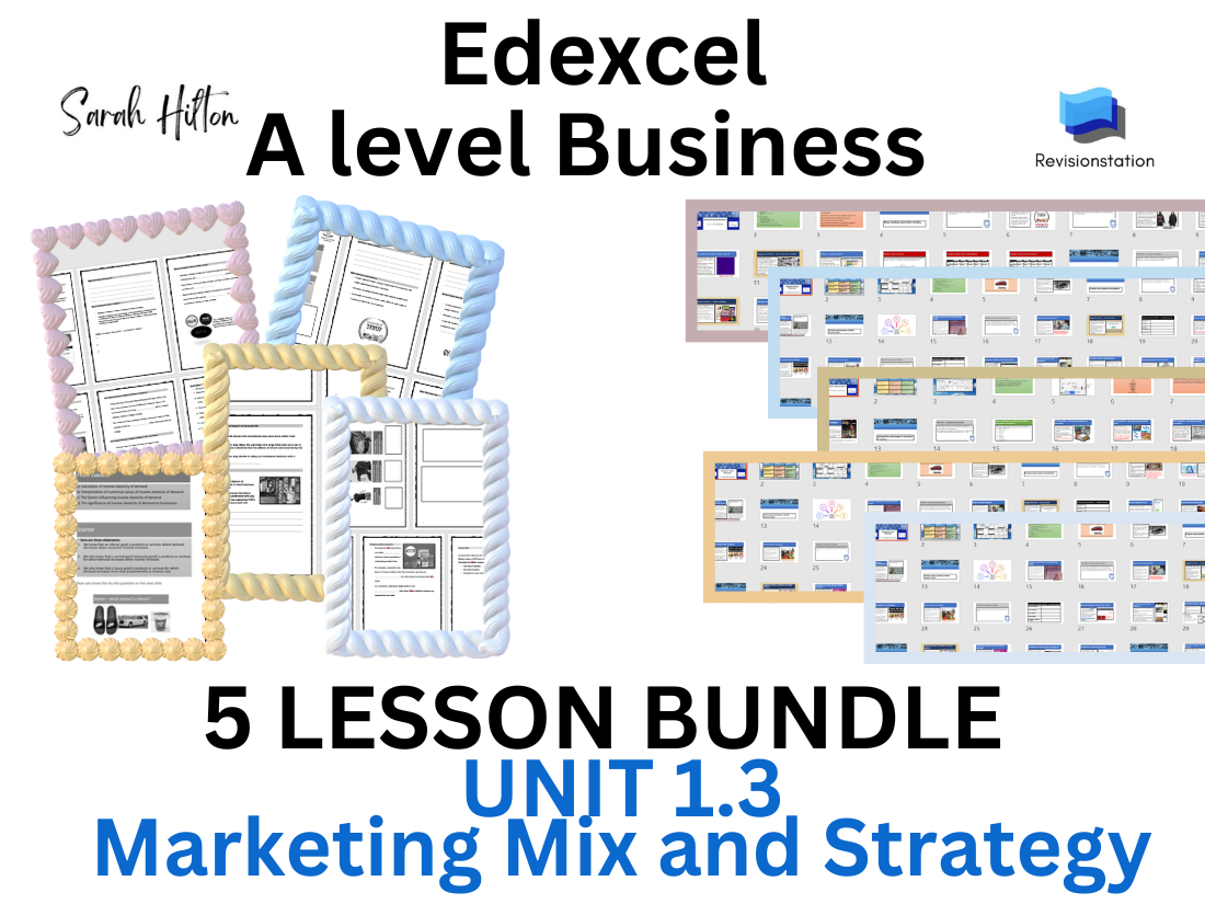 Edexcel A level business: Theme 1 whole unit 1.3 bundle