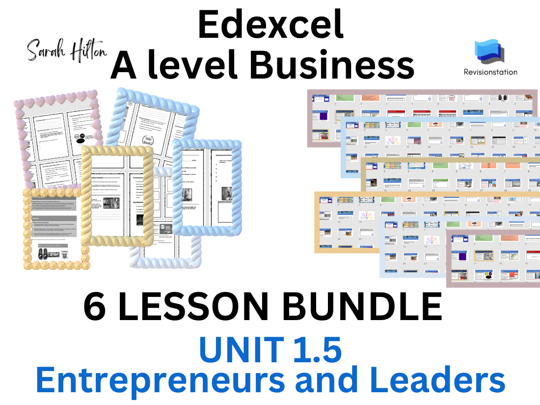 Edexcel A level business: Theme 1 whole unit 1.5 bundle
