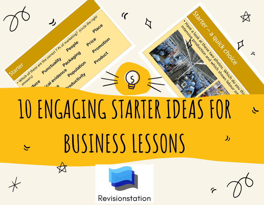 10 engaging starter ideas for business lessons