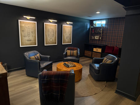 Designing Drama: Turning a Basement into a Sophisticated Speakeasy