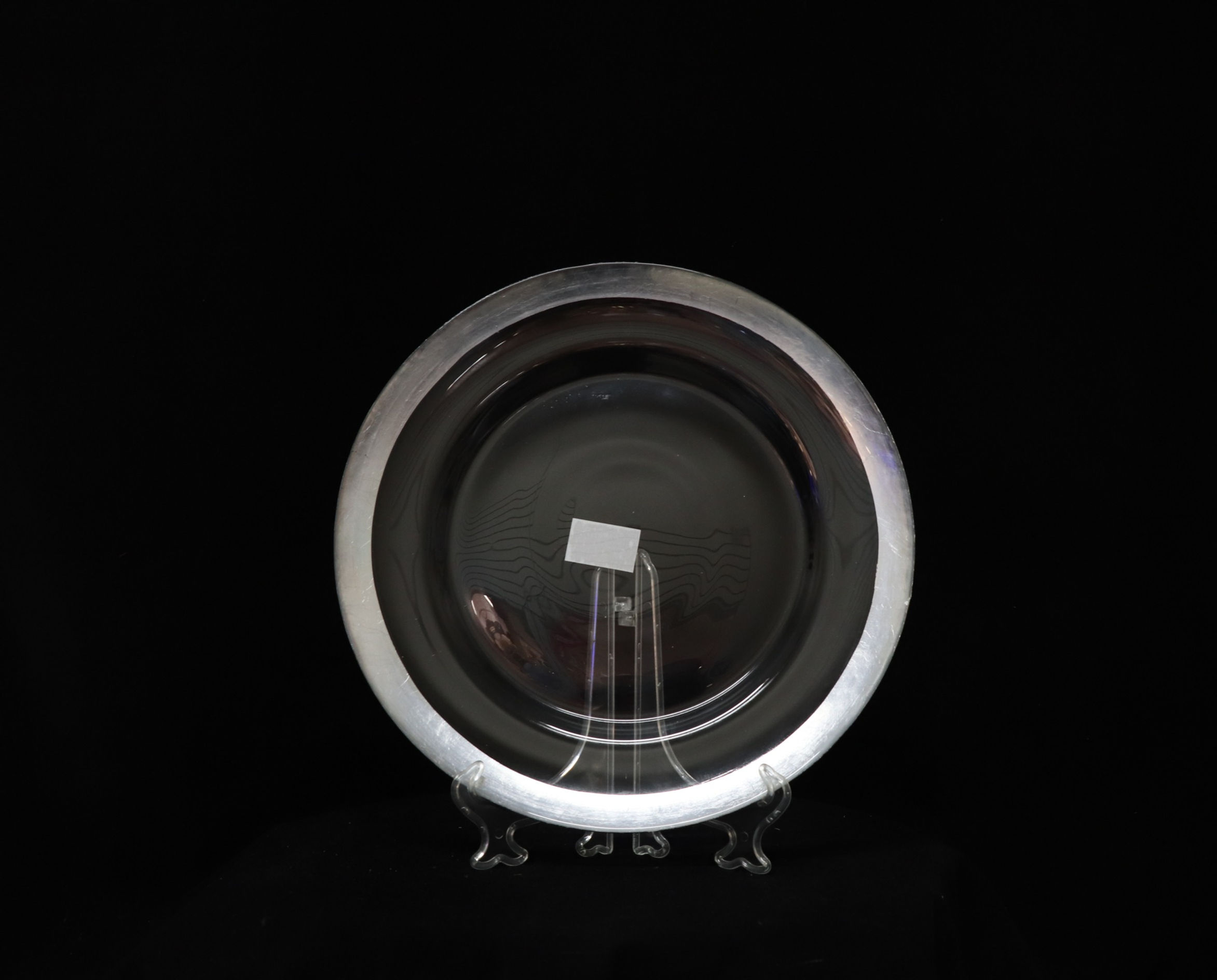 Glass Silver Foil Rim Charger Plate