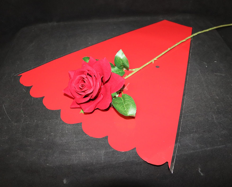 Thumbnail: 16" Red Flower Sleeves