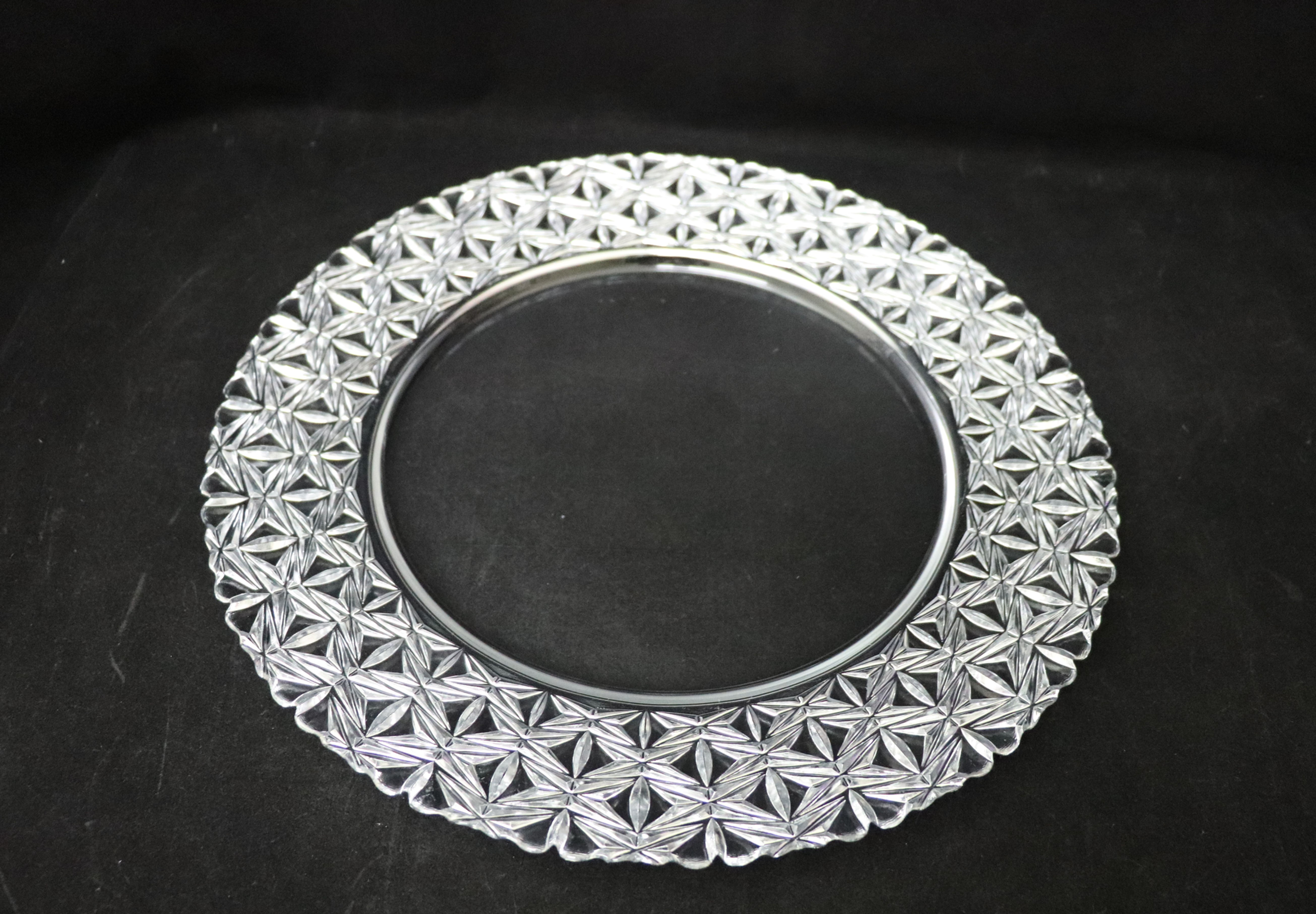 Silver Glass Electroplated Charger Plate