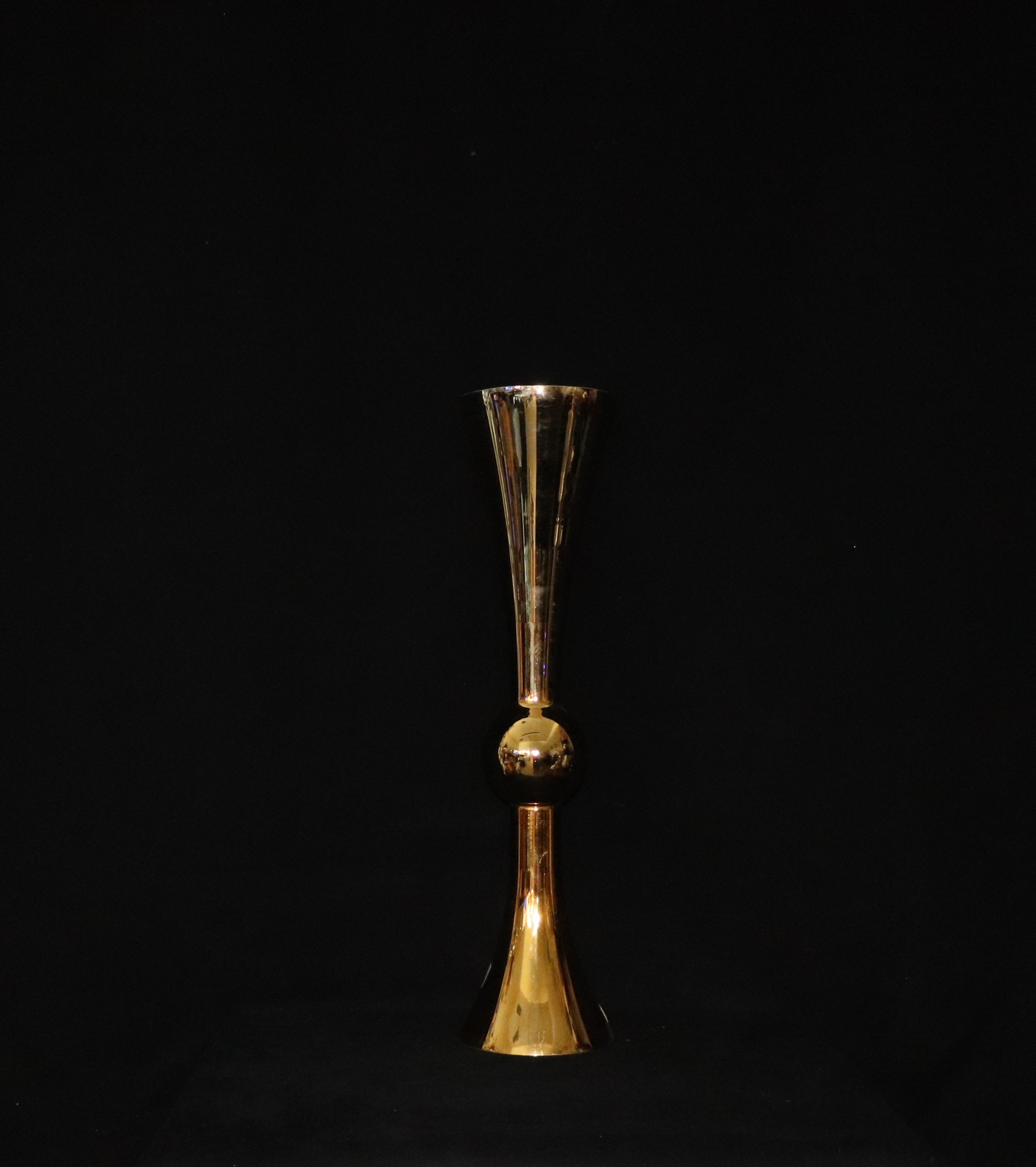 24" Gold Glass Reversible Trumpet