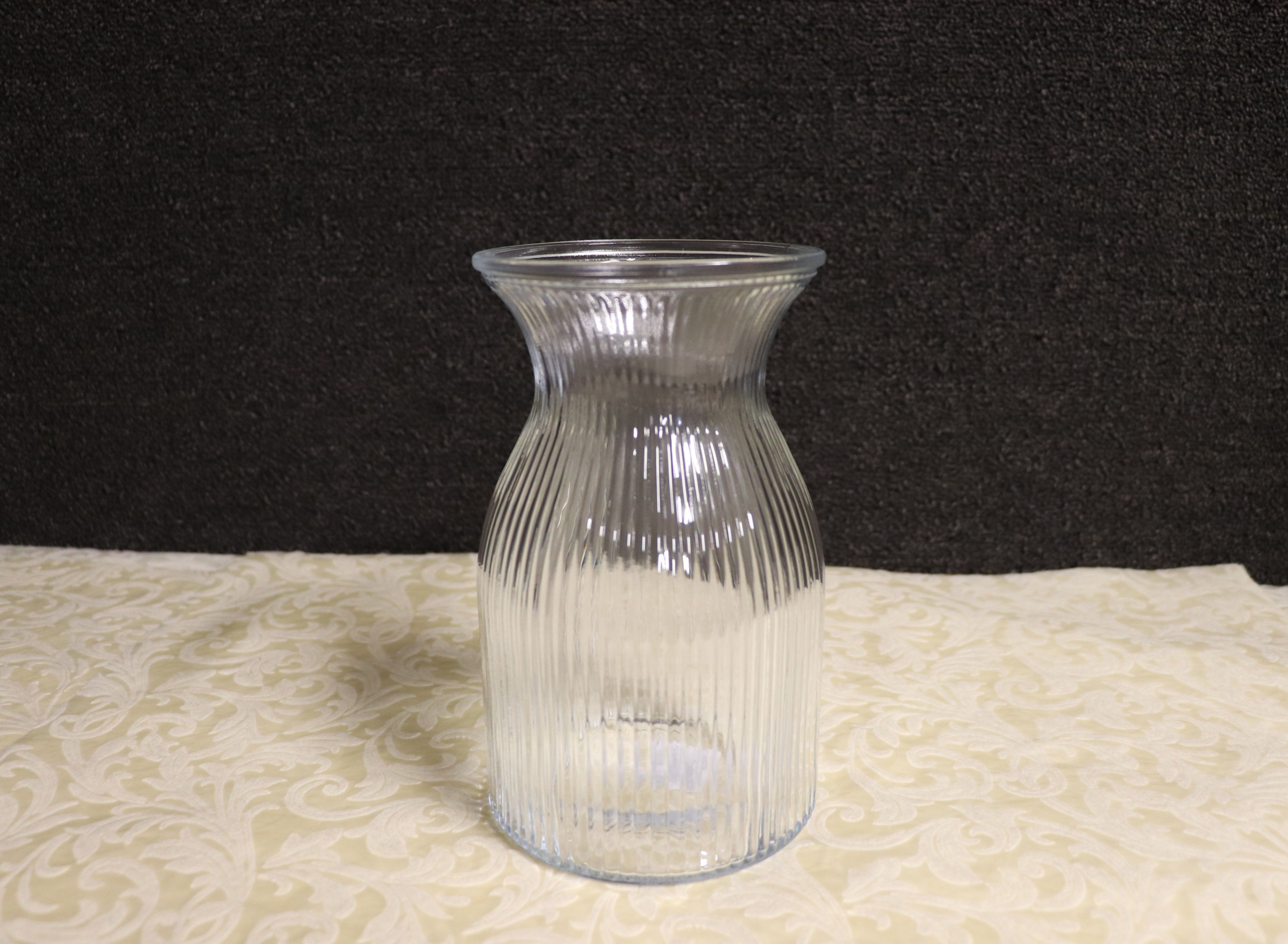 Ribbed Glass Vase