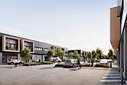 Exterior render of the project "Eragny. Immeuble d'activités"