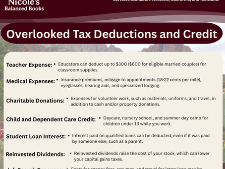 Overlooked Tax Deductions and Credits