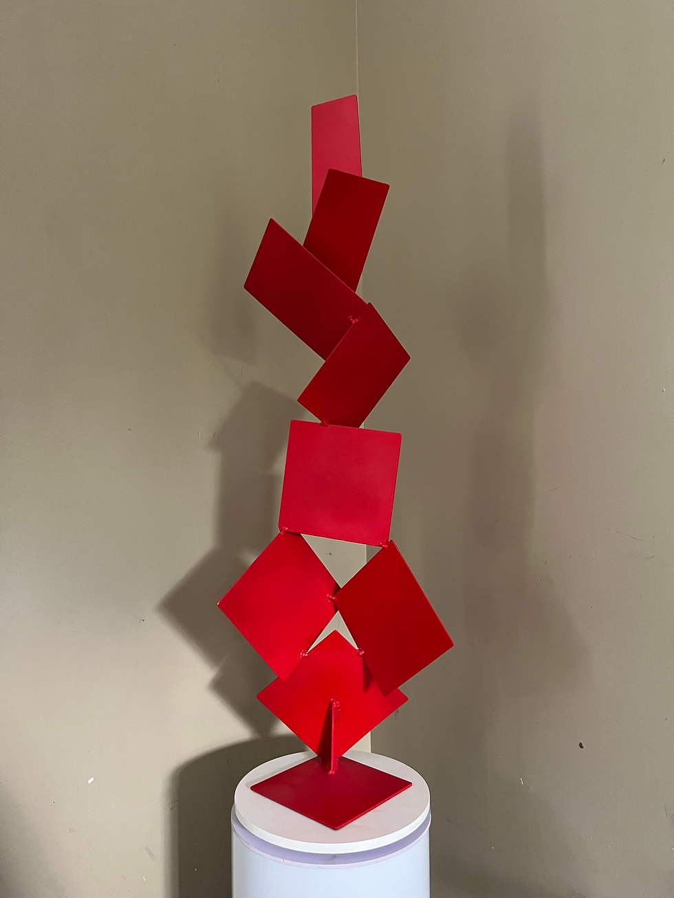 Thumbnail: Abstract Geometric Sculpture - Red