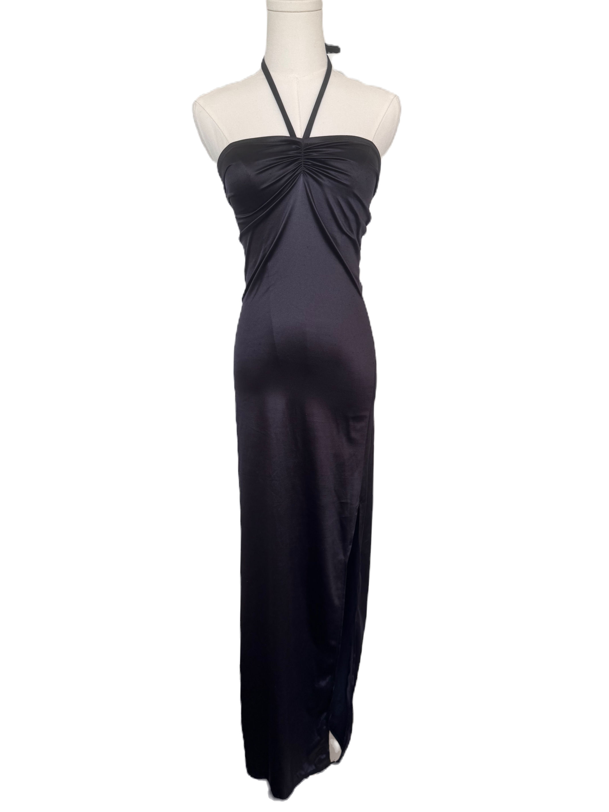Black Halter Evening Dress