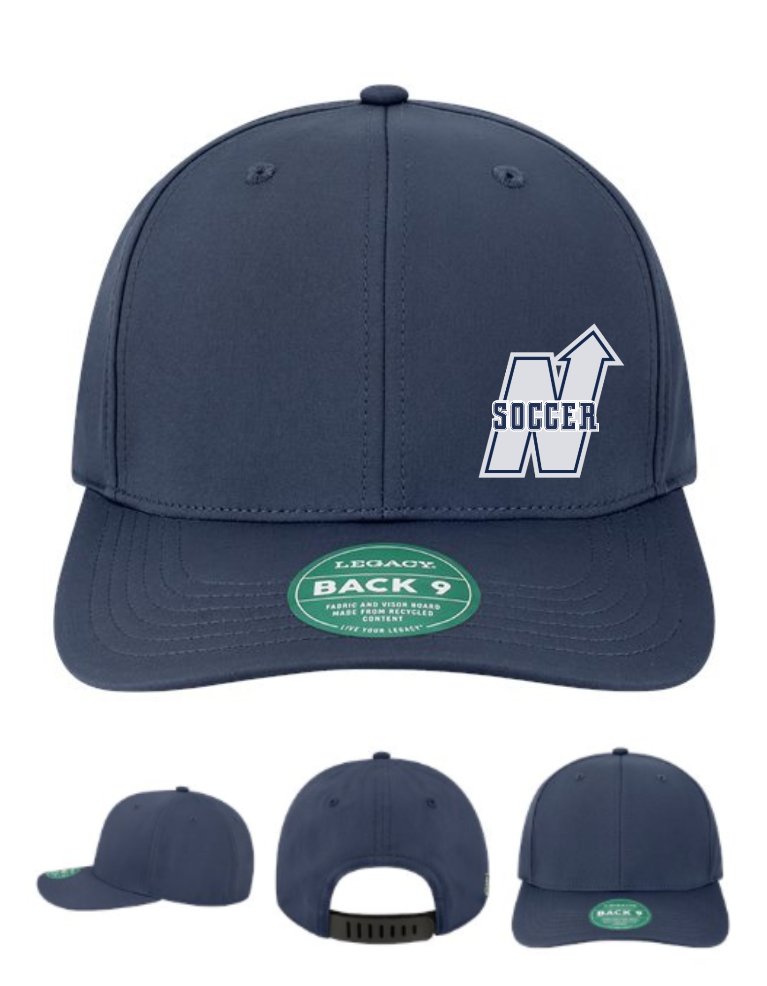 LEGACY Back Nine Cap - Navy Power N Soccer