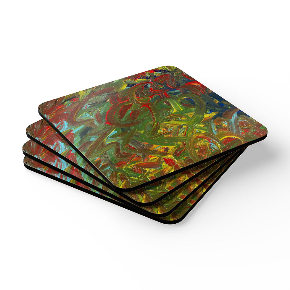 Thumbnail: Corkwood Coaster Set by Agatha - Autumn Glow